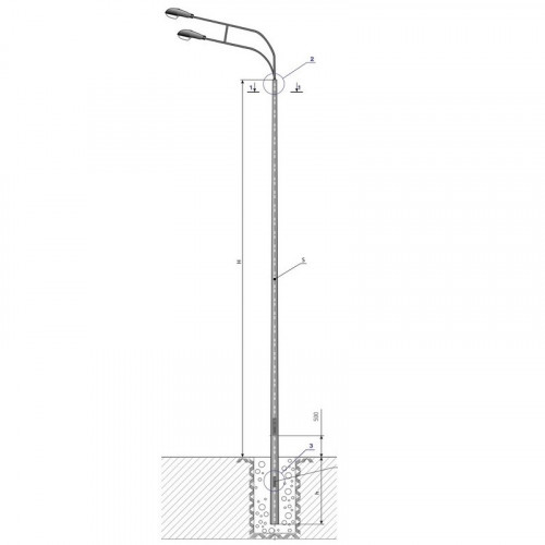 Опора освещения НПГ-16,0/19,0-02-ц