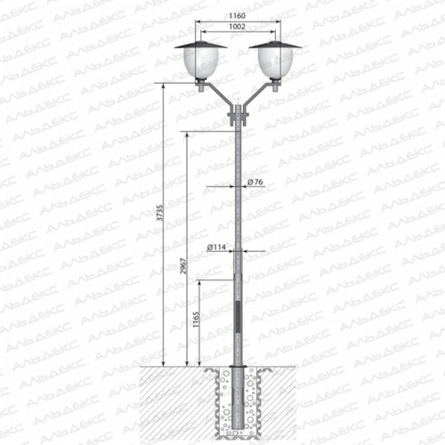 Сокол-3-4,4 декоративная опора